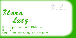 klara lutz business card